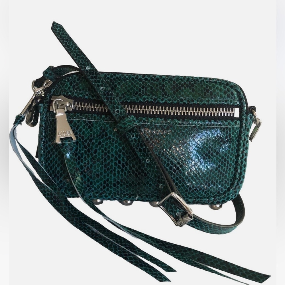 Aimee Kestenberg Emerald Snake Print Let’s Ride Mini Crossbody Bag + Free Scarf